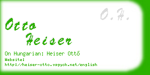 otto heiser business card